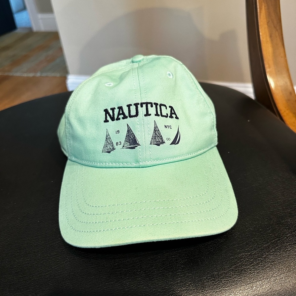 Nautica Light Green Sailboat Cap